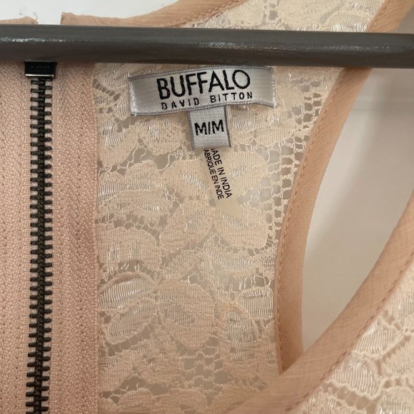 Buffalo David Bitton Lace tank with peplum cream champagne small EUC - Picture 5 of 7